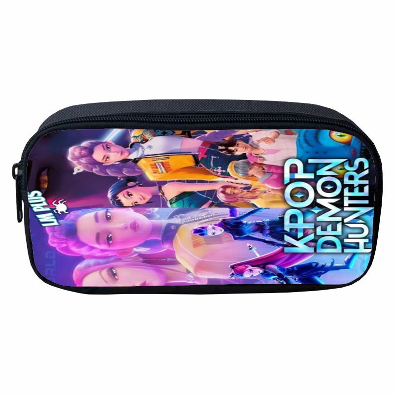 Astuccio per Matite Cartoon Huntrix K-Pop Demon Hunter Girl Group per Bambini e Studenti