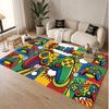 Game Controller Theme Soft Crystal Velvet Rug Custom Name & Text Print Non Slip Floor Rug for Bedroom Living Room