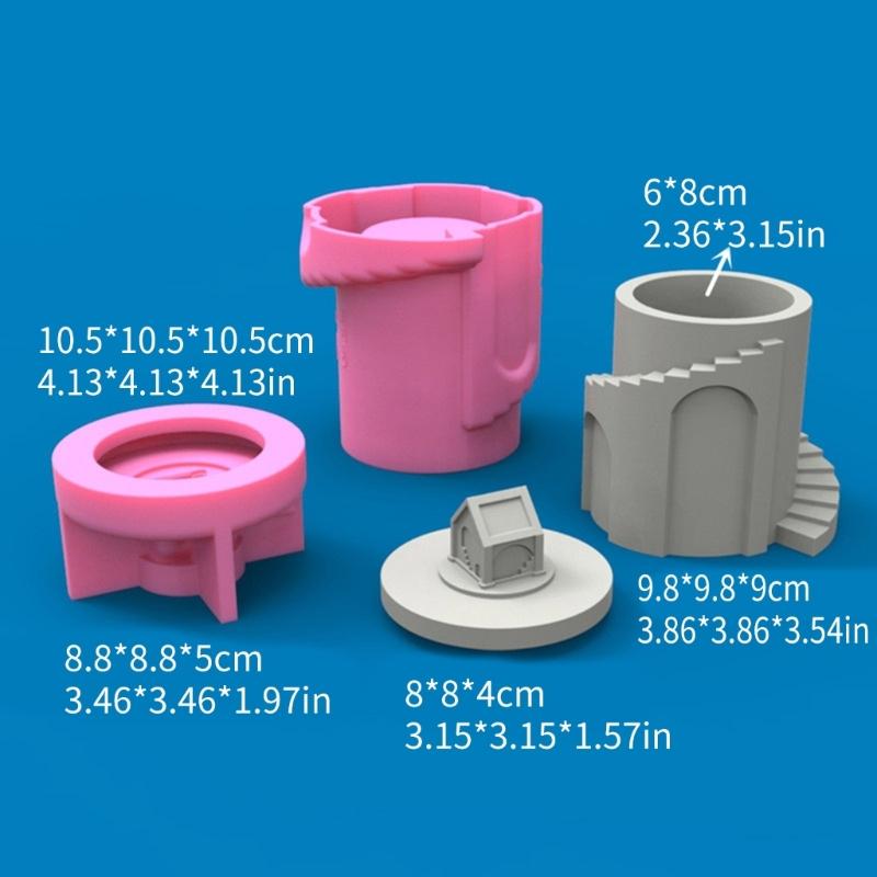 Small Motorcar Gypsum Flower Pot Silicone Mold Epoxy Resin Casting Mold Succulent Vase Cement Clay Mold Pen Holder Mold