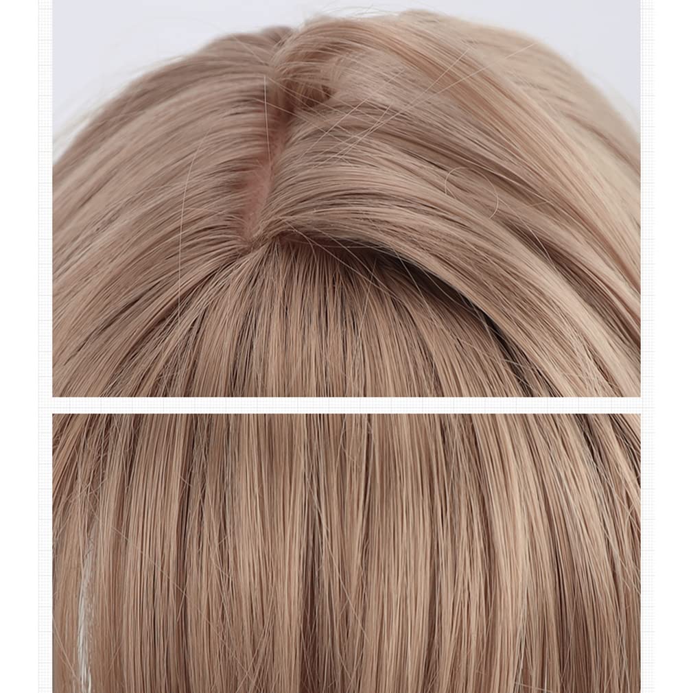 LAOBAO Kagami Hayato Cosplay Brown Bob Disguise Costume Halloween Costume Wig, Hair, Heat-Resistant, Wig, Accessory,