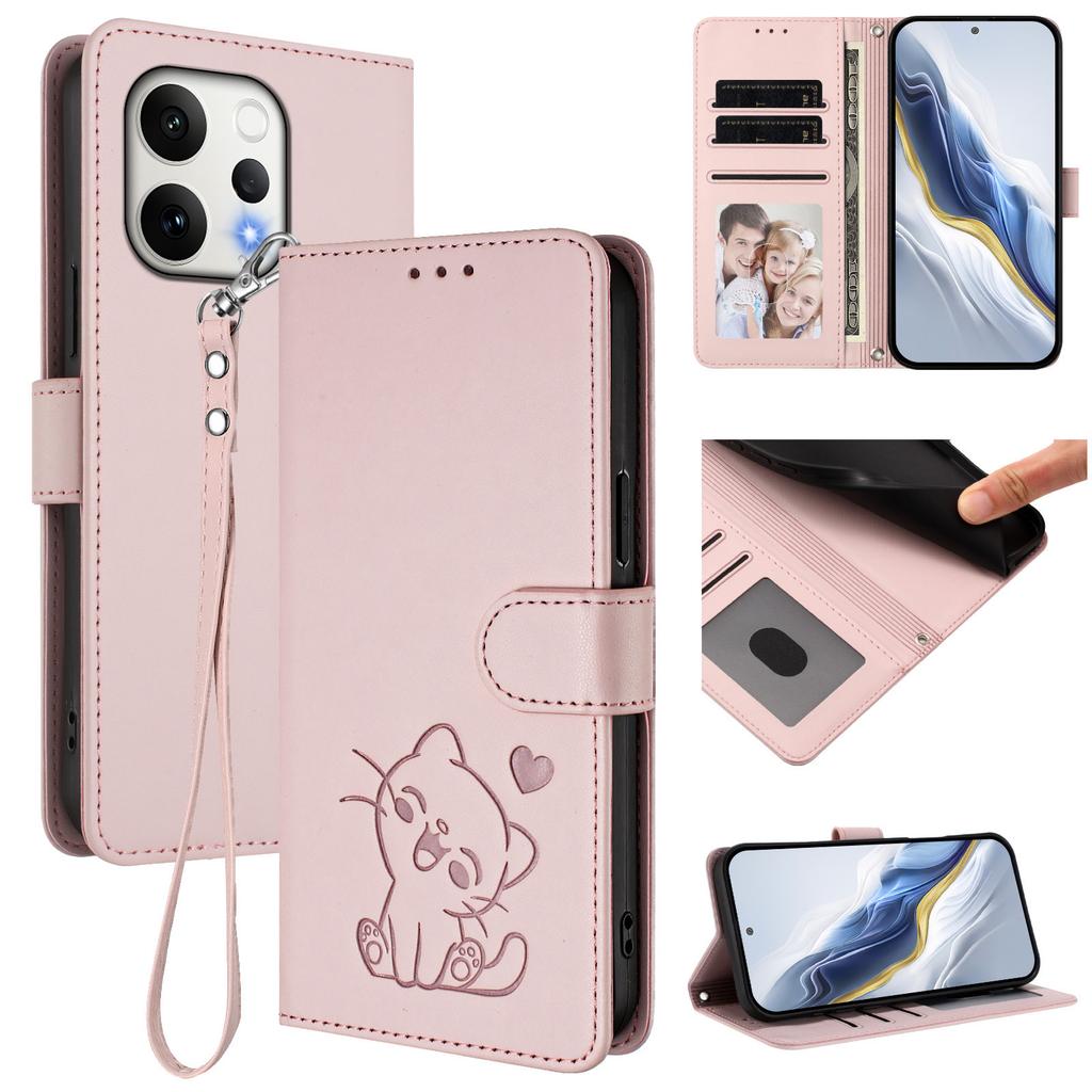 Cute Cat Leather Wallet Flip Case for OPPO Reno 15 12FS 12F 11F 11 9 8 Pro 8 Lite 8 Shockproof Protective Phone Cover