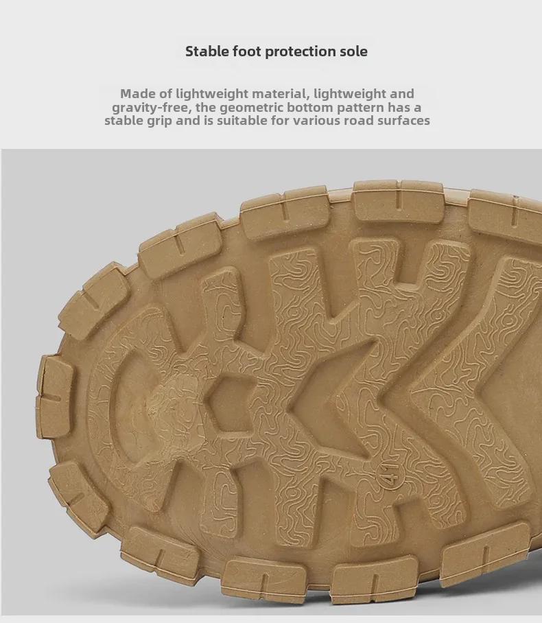 2024 Men's Retro British Martin Boots: High-Top Genuine Leather, Kick-Resistant, Trendy Big Yellow Work Shoes.