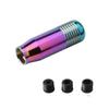 Aluminum Gear Lever Knob for Manual Cars, 8.5 cm Interior Handle with Tapered Form and Grip Line Detail for Use