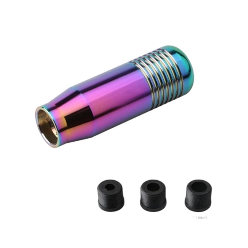 Aluminum Gear Lever Knob for Manual Cars, 8.5 cm Interior Handle with Tapered Form and Grip Line Detail for Use