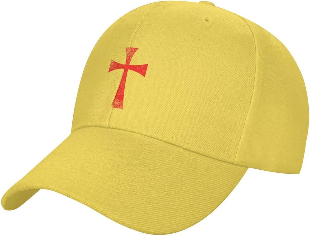 Crusader Knight Templar Cross Black Baseball Cap Unisex Adjustable Casual Dad Hat