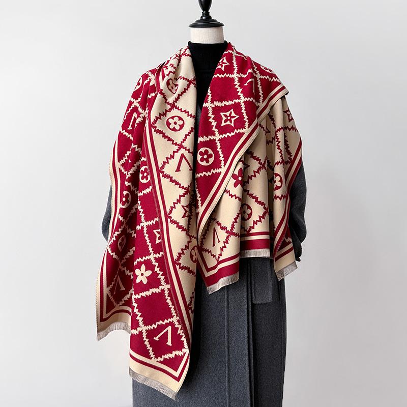 Designed Winter Cashmere Scarf Women Thick Pashmina Warm Blanke Shawl Wrap  Travel Decorate Foulard Popular  Echarpe