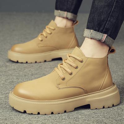 Herren Echtleder Martin Stiefel Herren 2025 neue Herbststiefel Herren High-Top Arbeitsschuhe