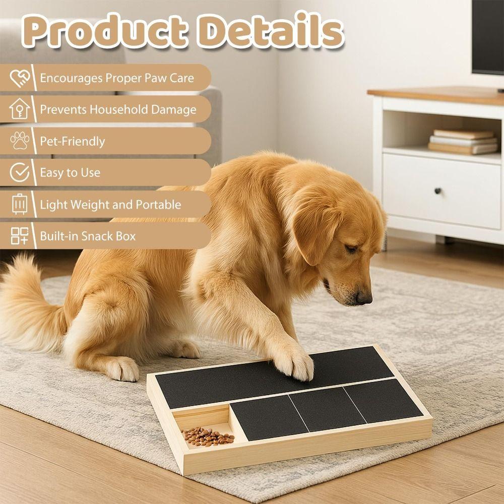 Wooden Dog Nail Scratch Board Pull-Out Dog Nail Trimming Pad Dog Nail File Board  Indoor Training