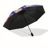 KPop Demon Hunters Automatic opening and closing folding Umbrella with 8-rib frame and compact travel design, perfect for all occasions | St