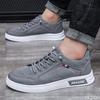 Spring Autumn New Daily Casual Flat Shoes for Men Solid Color Sports Low Cut Breathable Simple Comfortable Wear-resistant Shoes