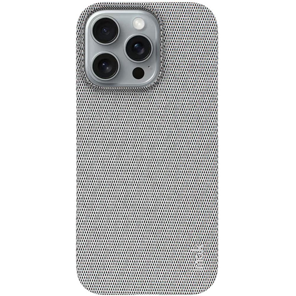 IMAK Ruiyi Series for iPhone 16 Pro Max Case Fabric Texture Leather+PC Phone Back Cover