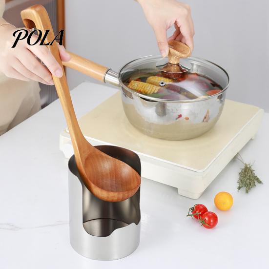 Vertical Kitchen Rack Utensil Holder, Heavy Duty Stainless Steel Storage Rack, Space-Saving Organizer, for Pot Lids Ladles Spatulas Cutting
