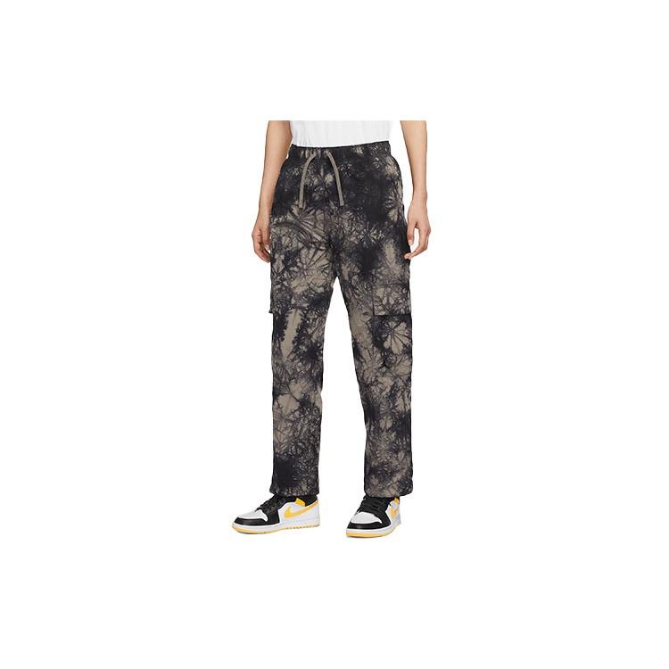 (WMNS) Air Jordan (Her)itage Tie Dye Lacing Straight Long Pants/Trousers Olive Grey Women s DM5232-040 S