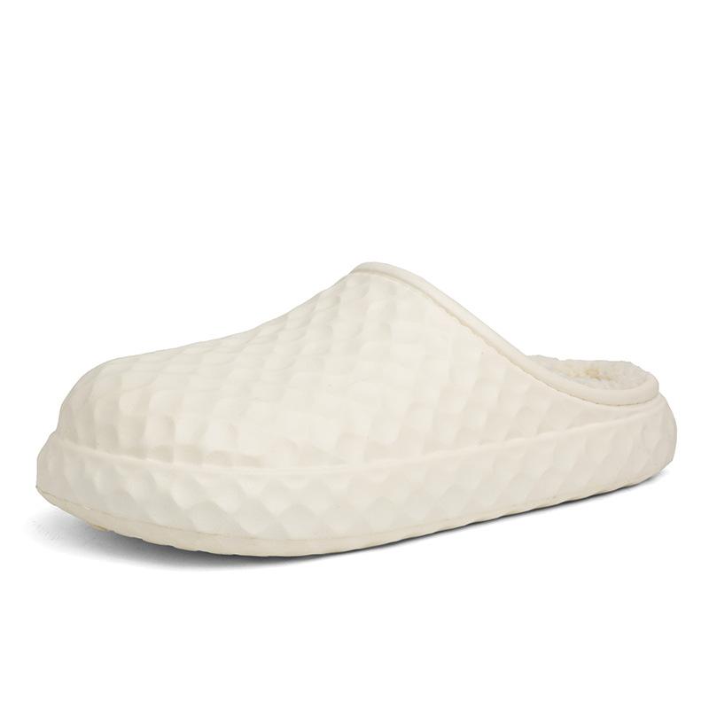 

Solid color indoor bag head cotton drag, waterproof and warm for men and women, half support for couples, and cotton shoes outside home in winter 36-37