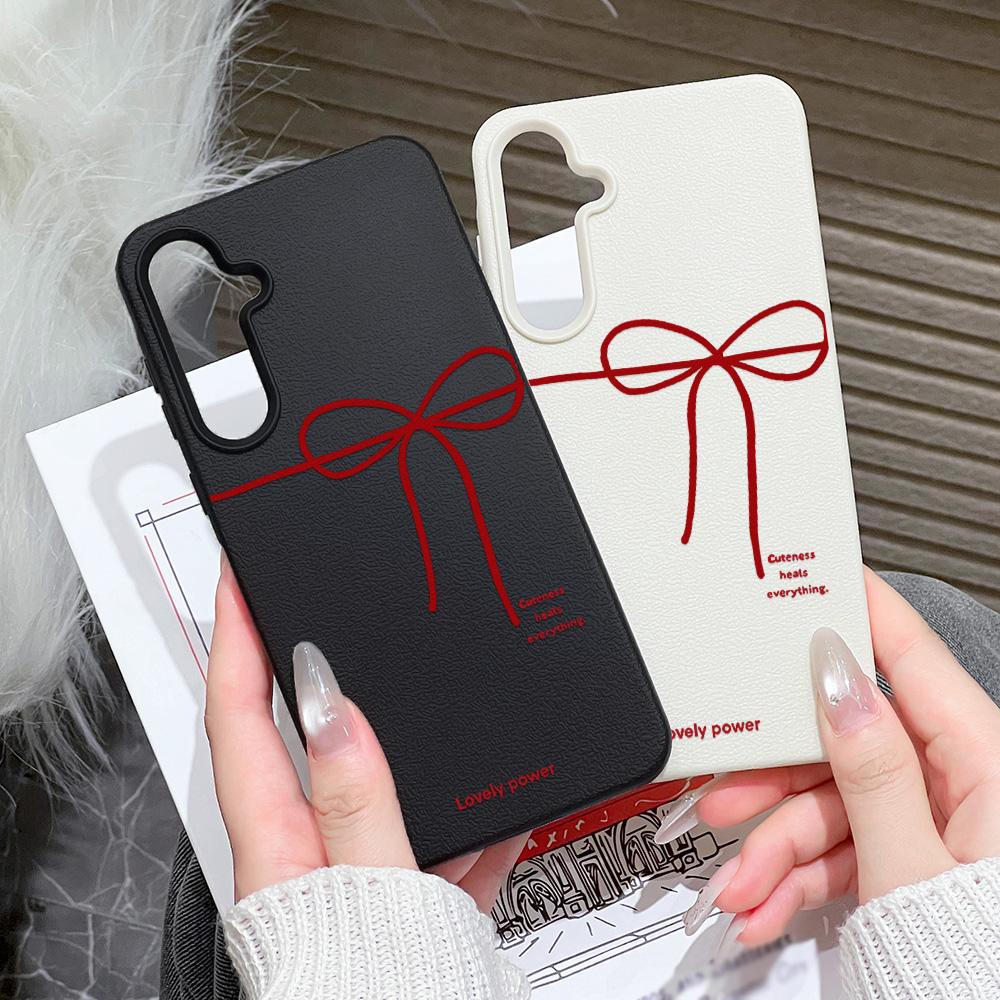 Bowknot Pattern Phone Case For Samsung Galaxy A56 5G A16 A17 A55 A36 A53 A35 A06 A07 A26 A34 S25 Ultra S24 FE S23 Soft TPU Cover