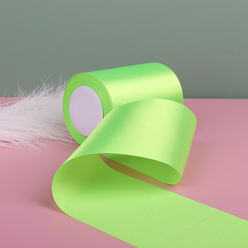 10cm Wide 22 Meters/Roll Champagne Satin Ribbon Polyester Ribbon for Wedding Chair/Car/Party Decoration Hand Sewing DIY