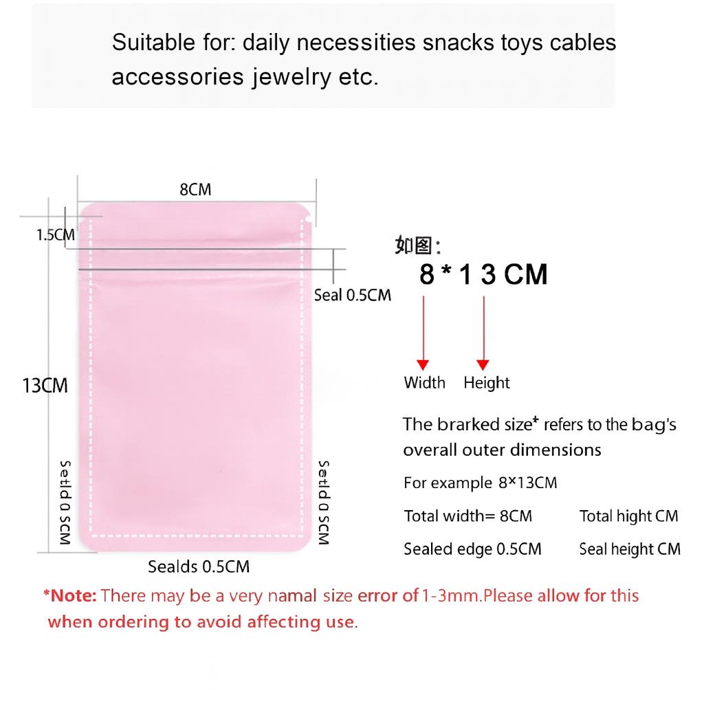 50pcs matte pink zipper pouches high end blind bags for card candy small gifts accessories cosmetics and surprise boxes