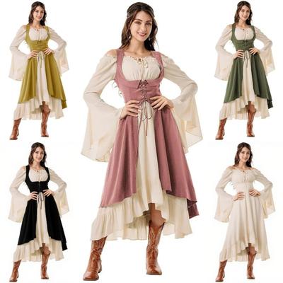 Costumi Vintage da Donna per Cosplay, Feste, Halloween, Capitano Pirata, Clubwear, Abiti Rinascimentali, Gotici, Lunghi