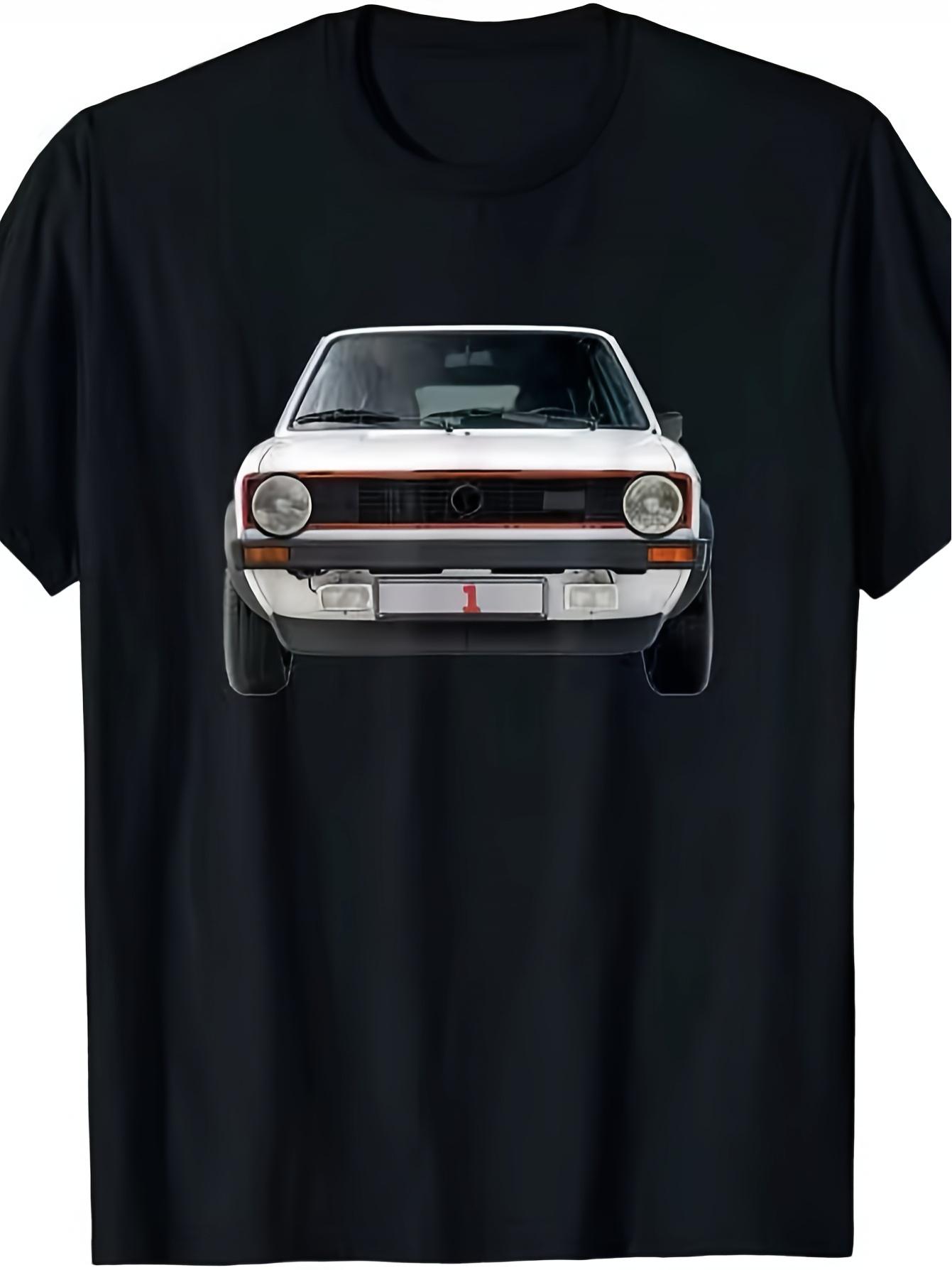 Men s Black Golf Classic Car Graphic T-Shirt-  Front Design XXL