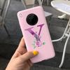 For Huawei Y9a 2020 Case 6.63'' Cute 26 Letters Cover Case For Huawei Y9a Y 9a Soft TPU Fundas HuaweiY9a Shockproof Phone Bumper