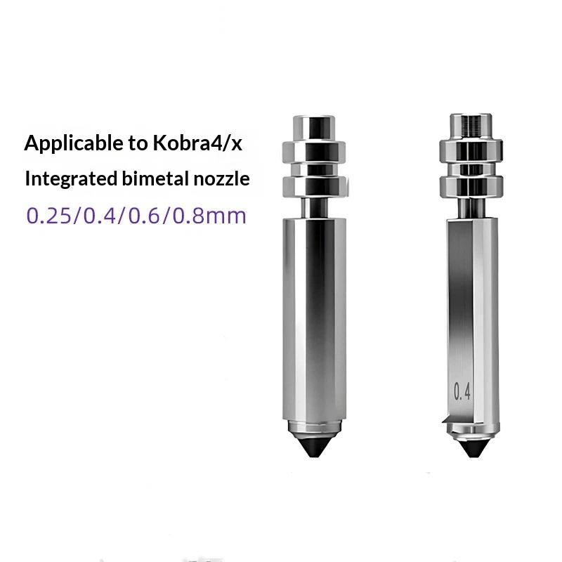 Bimetallic Nozzles For Anycubic Kobra X Combo Quick Swap Hotend Nozzle Hardened Steel 0.25/0.4/0.6/0.8Mm Kobra X 3D Printer Part
