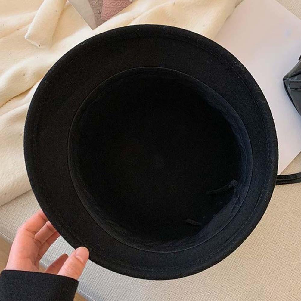 Weiche Filz Winter Wollmütze Warme Fleece Vintage Fedora Kappe Elegante Fischerhut Kappe Lässige Party