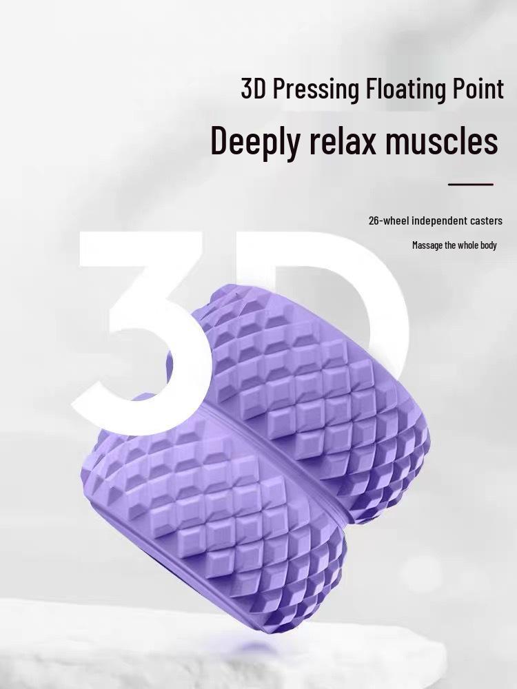 26-Wheel Leg Massager: Ring-Shaped Clamp Roller for Calf Relaxation, Leg Beauty, and Slimming Yoga