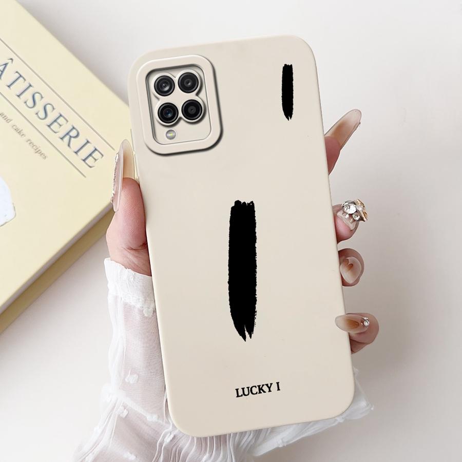 Für Samsung Galaxy A12 M12 F12 Hülle für A125F Weiches Silikon Hülle Buchstabe Bemalt Stoßfest Fundas für SamsungA12 M 12 Abdeckung