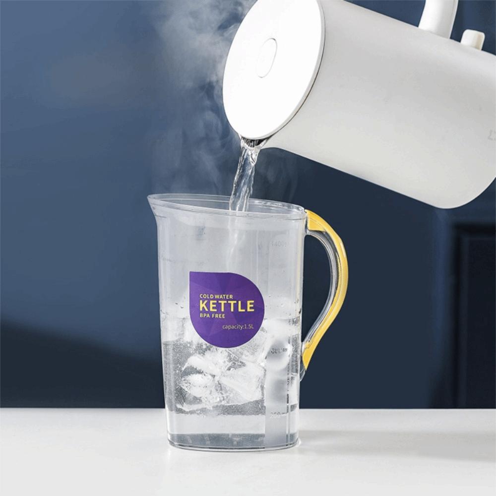 Durable Heat Resisttant Cold Water Kettle With Cups Scaled Water Pitcher Transparent Large Capacity Water Carafe Dinning Room