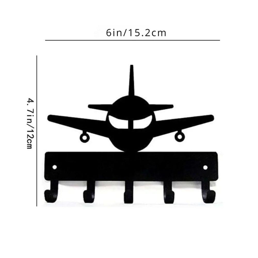 1pc "Airplane #1 Key Rack Hanger - 6 Inch Wide Metal Wall Art for Aviation Enthusiasts