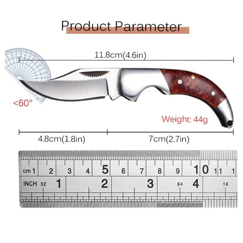 Portable Folding Knife Stainless Steel Fruit Peeling Vegetable Knives Sharp Pocket Household Mini Knife Kitchen Tool