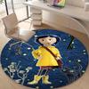 1pc Coraline (5) Design Printed Area Round Carpet for Bedroom Living Room Home Decor Rugs Mat Non Slip Mat Rug for Bedside