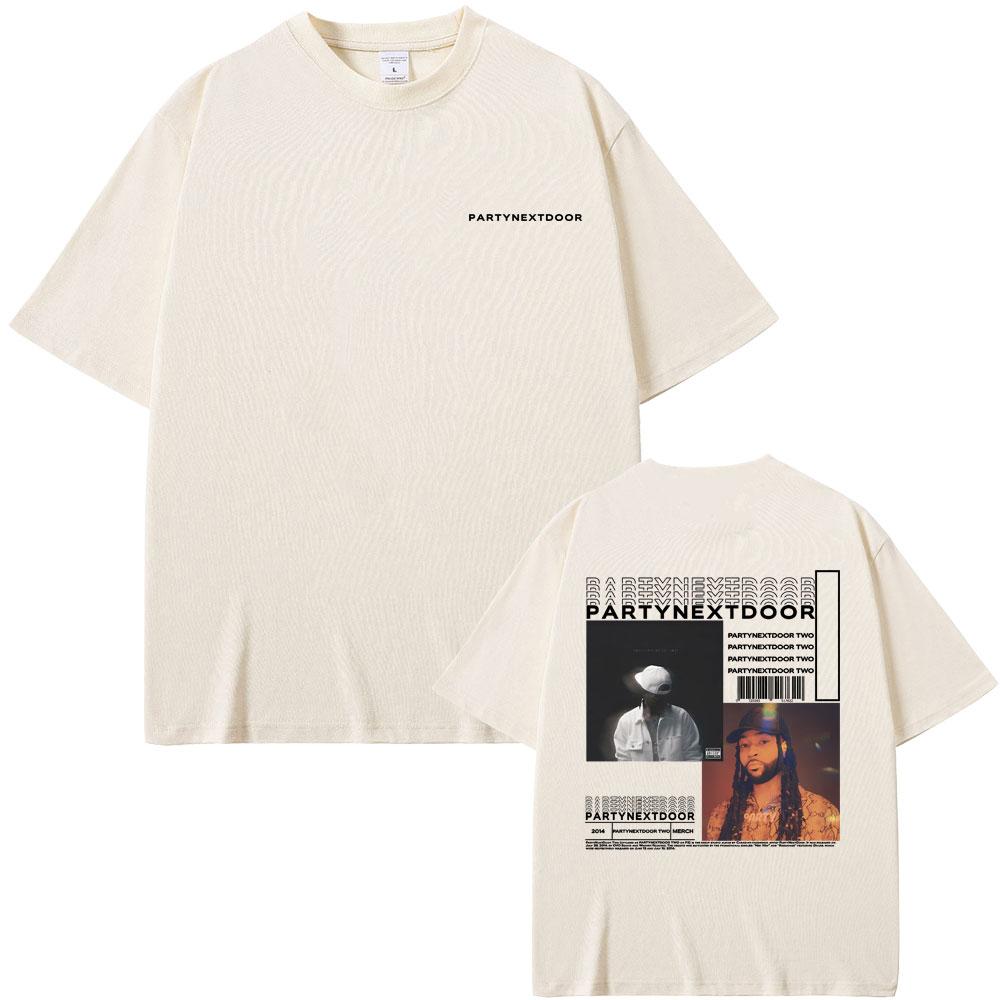 Rapper Partynextdoor Partynextdoor Dvě Alba Oboustranný Potisk Tričko Pánské Hip Hop Vintage Trička Pánské Nadměrné Streetwear
