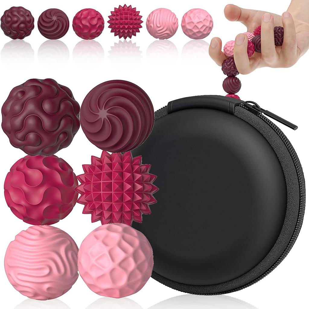 4/6/8/12Pcs Magnetic Sensory Fidget Ball Toy, Attracting Stress Ball With Silicone Shell,Peace Of Hands And Anxiety Mind,Adhd