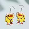Unique Duck Dangle Earrings Fashionable Alloy Jewelry Duck Ear Pendants Perfect for Birthday and Theme Parties