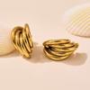 Waterproof Gold Plated Earrings 18k Gold Plated Stainless Steel Earrings  Fashion Accessories