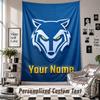 Gobelin wiszący na ścianę z własnym imieniem i tekstem, Dekoracyjny gobelin Warrington Wolves do sypialni
