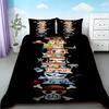 Luffy Duvet Cover Set One Piece Anime Cartoon Bedding Set Quilt Cover Comfortable For Bedroom Dormitory Teens Gifts