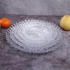 Durable PC Acrylic Striped Round Serving Plate