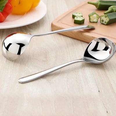 Korean Stainless Steel Thickening Spoon Creative Long Handle Hotel Hot Pot Spoon Soup Ladle Home Kitchen Essential Tools