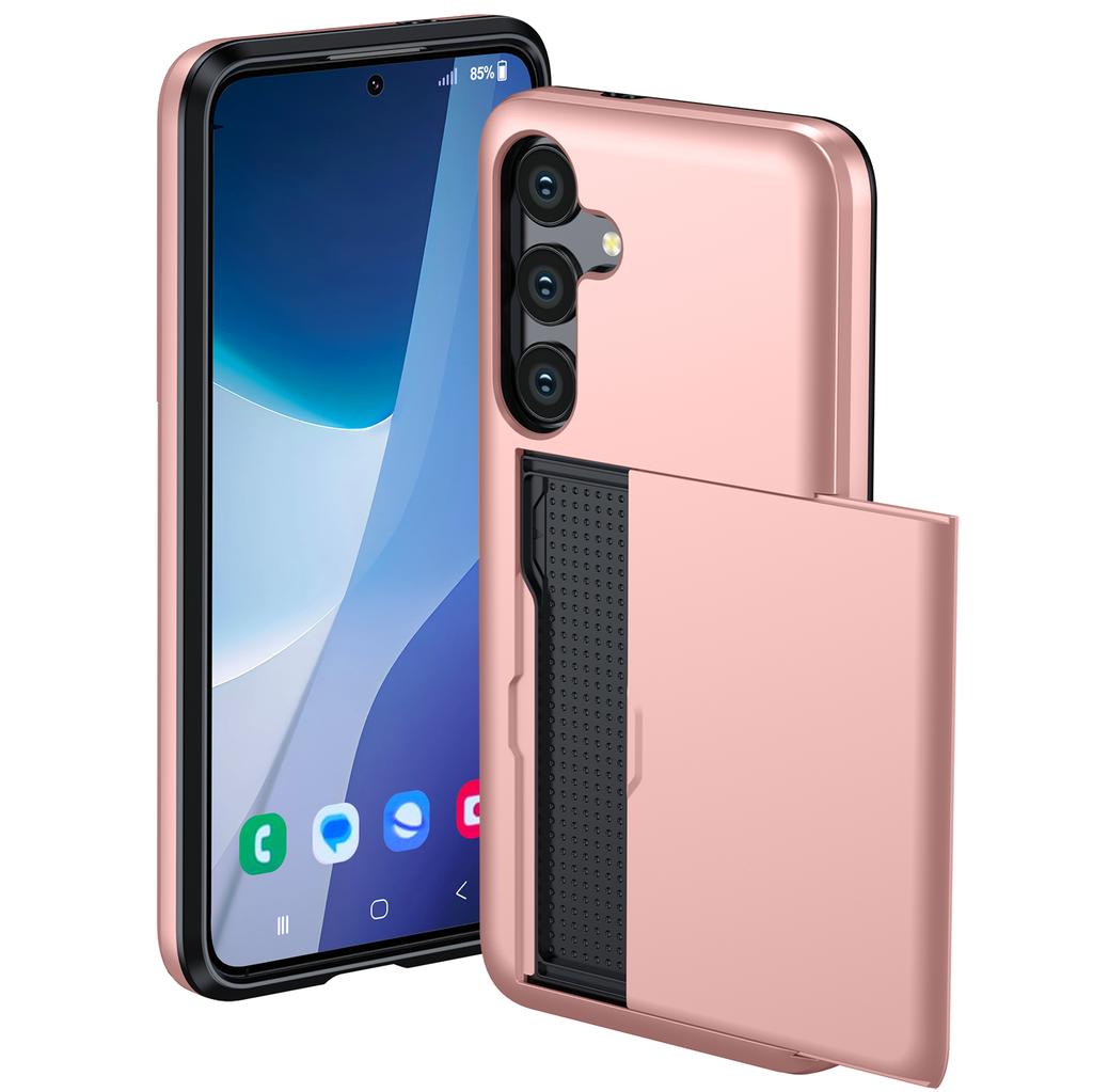 Etui na Samsunga Galaxy S25 FE z uchwytem na karty TPU+PC Tylna pokrywa telefonu