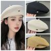 Newsboy Cap Pleated Beret Korean Style Painter Hat Casual Octagonal Hat  Girl