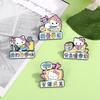 Sanrio Hello Kitty Cartoon Anime Perimeter Good Luck Pass All Exams Alloy Brooch Enamel Badge Decorative Pin for Backpack Clothing