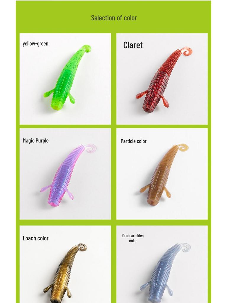 Yanbangbang Floating Soft Shrimp Lure for Black Pit Bass & Mandarin Fish, Artificial Worm Bait, Free Ned Rig.