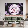 Party Backdrop Birthday Butterfly 20Th Photo Booth Background Wall Decor