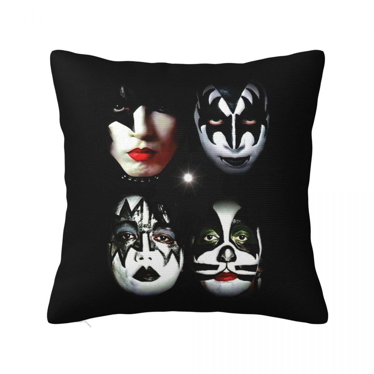 

KISS Rock Band Square Pillowcase Cushion Cover Pillow Case Throw Pillow Cover for Home Sofa Living Room 30cm x 30cm