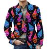 Men's Halloween Print Corduroy Warm Jacket with Pockets