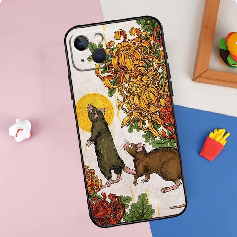 Chrysanthemum Phone Case For iPhone 16 Pro Max 11 12 13 14 15 Pro Max Mini XR 16e 15 16 Plus Cover Shell