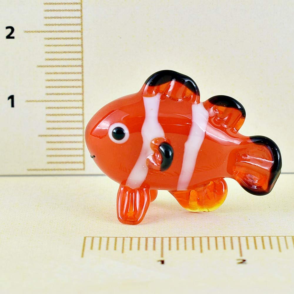 Four Cart Cute Handmade Glass Clownfish CKK026