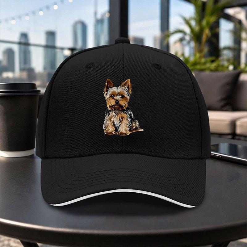 Yorkshire Terrier Print Baseball Cap Unisex Adjustable Duckbill Hat Lightweight Casual Outdoor Gift Multiple Colors